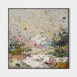 Large Sage Green Abstract Textured Oil Painting on Canvas by Wei Pen | ArtExplore