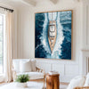 Large Sea Ship Canvas Wall Art Blue White Ship Wall Art Modern Fine Art Paintings for Sale