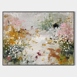 Large Soft Color Abstract Wall Art, Modern Textured Oil Painting on Canvas | ArtExplore