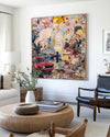 Large Square Graffiti Oil Painting – Handmade Urban Canvas Wall Art for Home Decor | ArtExplore