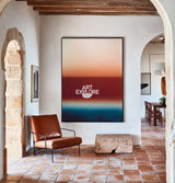 Large Vertical Neon Abstract Painting for Cozy Modern Spaces – ArtExplore