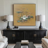 Large Wabi-Sabi Lotus Art | Nature-Inspired Wall Décor - ArtExplore