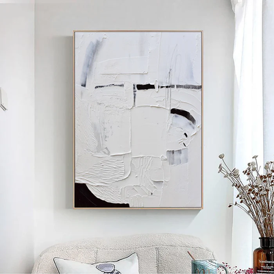 Large White Abstract Canvas Art for Modern Home Interiors | ArtExplore
