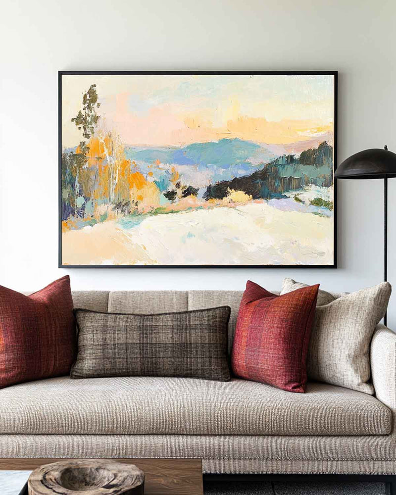 Large White Wall Art Textured Wall Art Colorful Minimalist Canvas Art Abstract Livingroom Wall Art