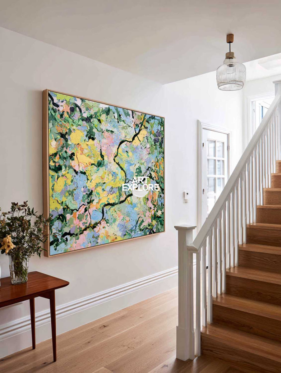 Colorful Abstract Wall Art For Modern Living Room And Dining