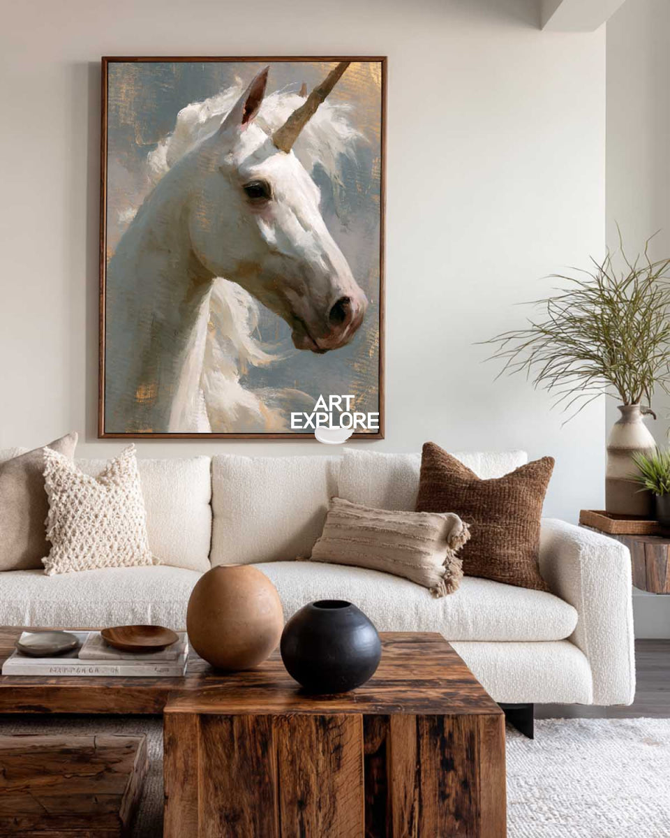 White Horse Wall Art #ANH75