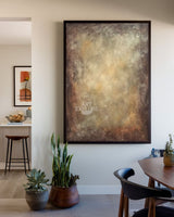 Luxury Brown Wabi-Sabi Texture | Large Vertical Modern Wall Art ArtExplore