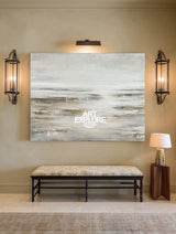 Minimalist Beige Texture Canvas | Large Horizontal Cozy Home ArtExplore