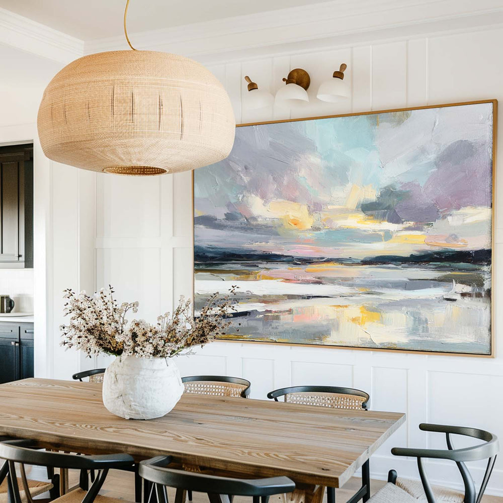 Minimalist Blue Abstract Art – Oversized Oil Painting for Contemporary Spaces by ArtExplore