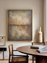 Minimalist Brown Monochrome Art | Large Vertical Luxury Canvas ArtExplore