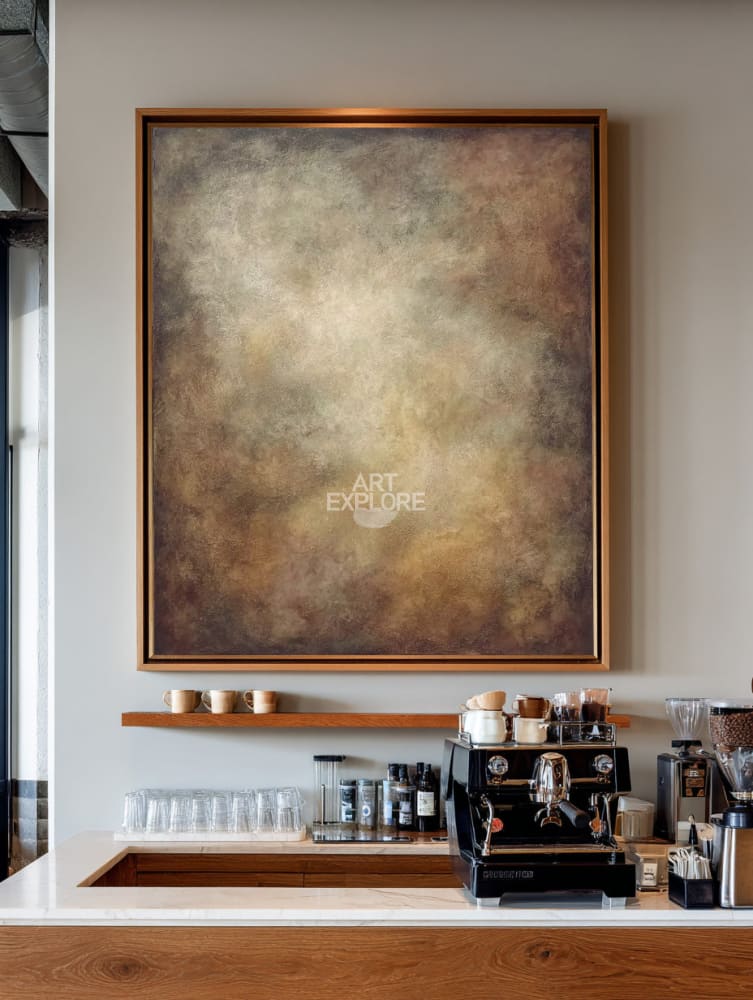 Minimalist Brown Texture Art | Large Vertical Modern Home Canvas ArtExplore