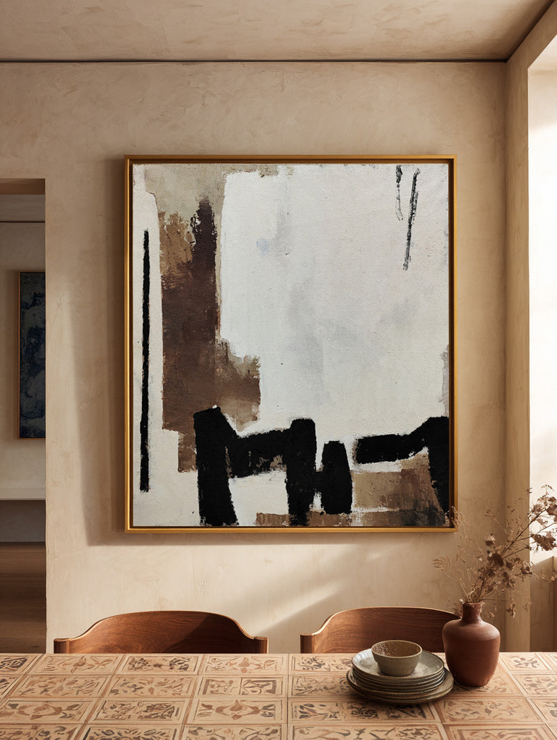 Minimalist Earth-Tone Canvas | Modern Handmade Texture Painting | ArtExplore