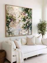 Minimalist Floral Abstract Canvas, Modern Textured Wall Art | ArtExplore