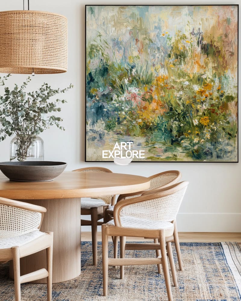 Minimalist Green Abstract Wall Art, Handmade Textured Painting | ArtExplore