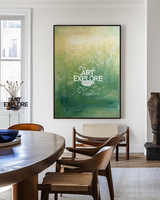 Minimalist Lotus Pond Wall Art – Modern Handmade Landscape Painting | ArtExplore