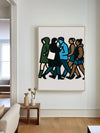 Minimalist Modern Pop Artwork – Large Handmade Canvas Art for Office, Dining Area, or Bedroom Wall Decoration