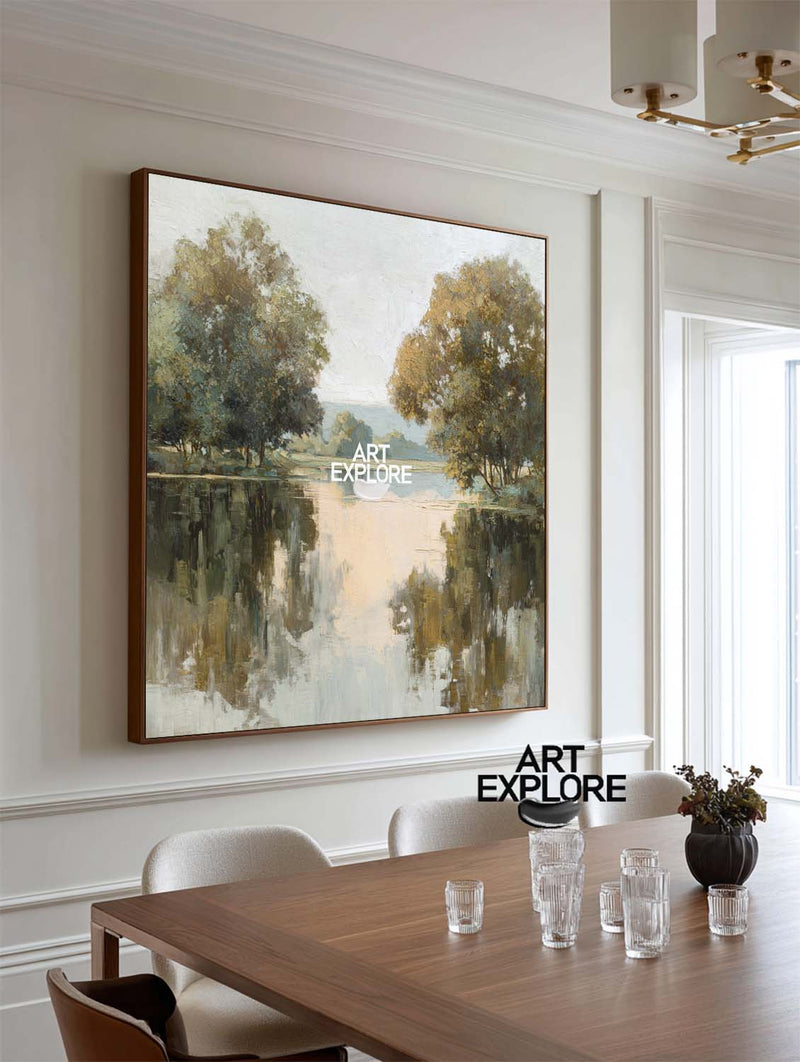 Minimalist Nature-Inspired Textured Painting – ArtExplore