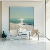 Minimalist Ocean View Canvas Wall Art, Sea Texture Painting – ArtExplore