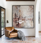 Minimalist Square Wabi-sabi Painting, Large Gradient Texture Wall Art ArtExplore