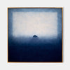 Minimalist Wabi-Sabi Blue Abstract Painting – Large Vertical Canvas for Interiors | ArtExplore