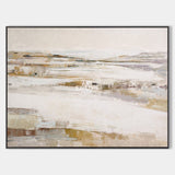 Modern Beige Wabi-Sabi Painting | Large Earth Tone Textured Wall Art For Livingroom | ArtExplore