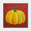 Modern Bold Color Pumpkin Wall Art Yayoi Kusama Painting, Large Pumpkin Painting for Living Room