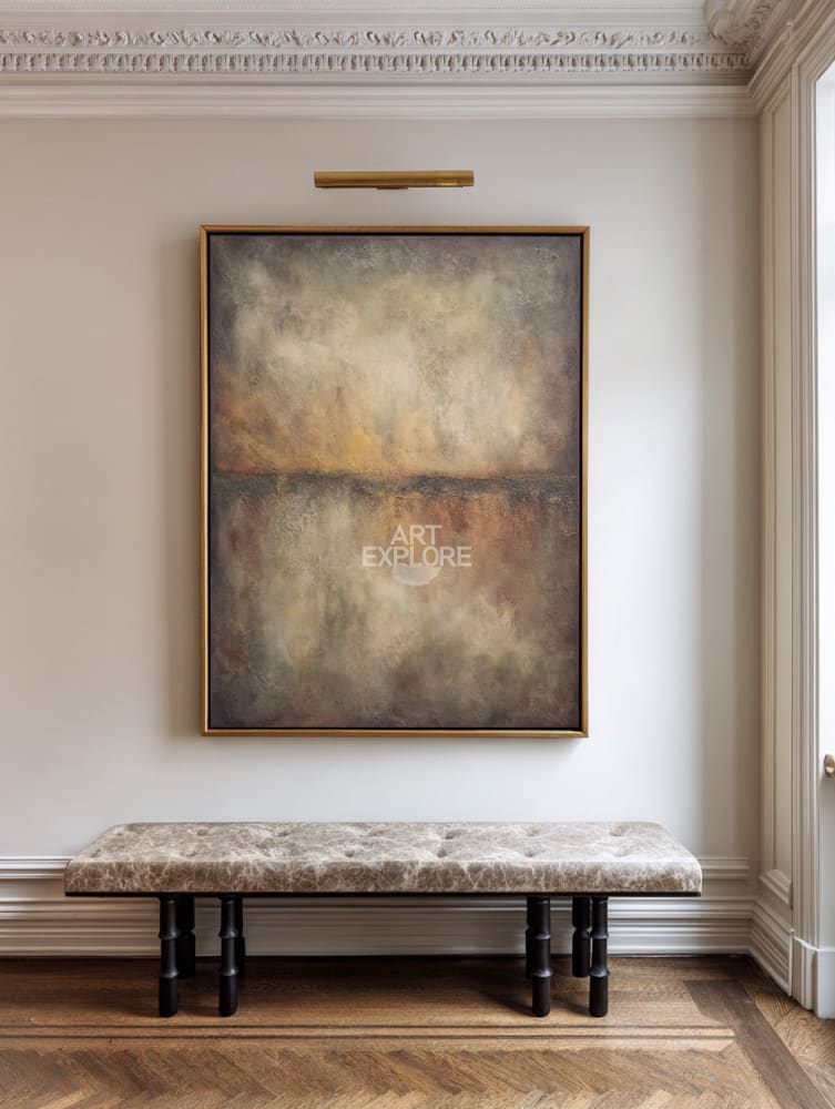 Modern Brown Monochrome Painting | Large Luxury Textured Wall Art ArtExplore