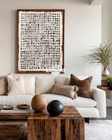 Modern Brutalist Grid Abstract Painting Large Ready to Hang  Art