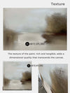 Modern Earth Tone Lake Painting Rich Textured Canvas Art Large Textured Landscape Painting For Sale 