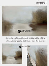 Modern Earth Tone Lake Painting Rich Textured Canvas Art Large Textured Landscape Painting For Sale 