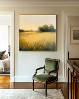 Green Field Painting Large Green Fields Wall Art Large Landscape Art Modern Fine Art For Livingroom