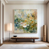 Modern Green Abstract Canvas, Large Palette Knife Oil Painting | ArtExplore