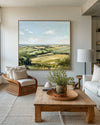 Modern Green Country Painting Field Landscape Texture Wall Painting Texture Livingroom Wall Art