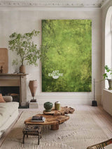 Modern Green Oil Painting on Canvas, Minimalist Large Office Wall Art | ArtExplore