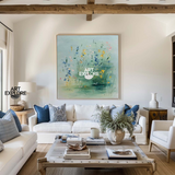 Modern Handmade Flower Field Painting for Large Wall Spaces | ArtExplore