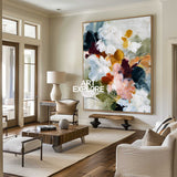 Modern Impasto White Roses Canvas - Large Hand-Painted Wall Decor