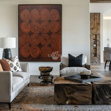 Modern Minimalist Brown Wall Art, Large Wabi-Sabi Texture Painting | ArtExplore