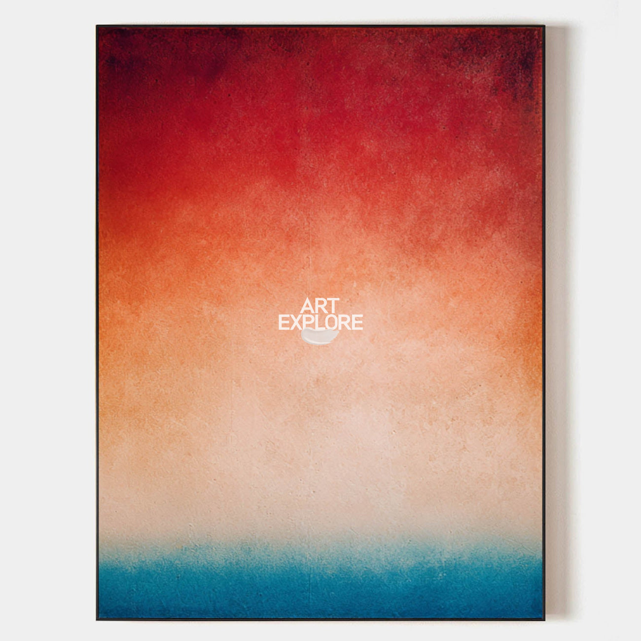 Color Gradient Wall Part Modern Neon Gradient Wall Art, Large Vertical Minimalist Oil Painting ...