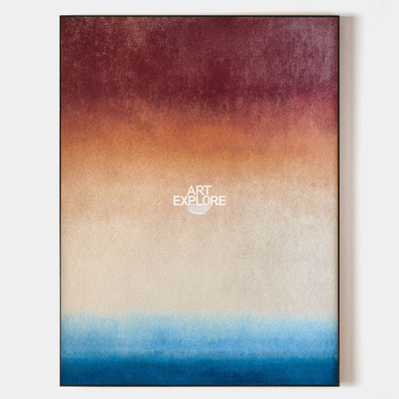 Modern Neon Gradient Wall Art, Large Vertical Minimalist Painting For Sale – ArtExplore