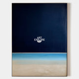 Modern Night Sky Gradient Wall Art, Large Black Beige Vertical Minimalist Art – ArtExplore