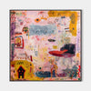Modern Pink Graffiti Abstract Wall Art – Large Handmade Texture Painting For Livingroom | ArtExplore