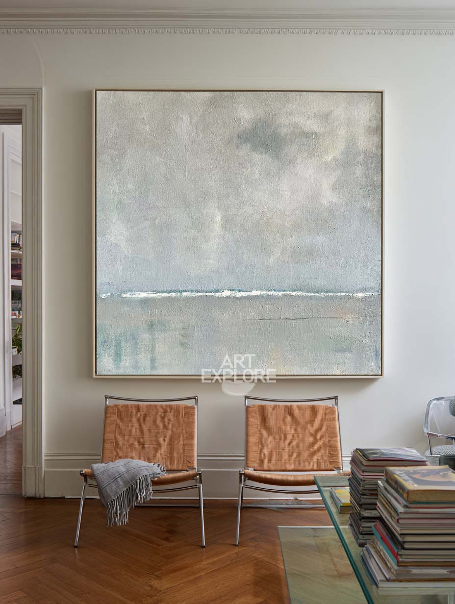 Modern Sage Green Texture Art Painting Netural Abstract Wall Art Sage Green Canvas Wall Art For Sale | Artexplore
