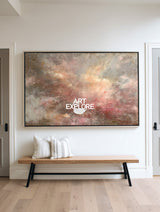 Modern Textured Cosmic Abstract, Handmade Oil on Canvas for Large Room ArtExplore