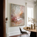 Modern Textured Universe Abstract, Handmade Oil on Canvas for Large Room