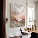 Modern Textured Universe Abstract, Handmade Oil on Canvas for Large Room ArtExplore