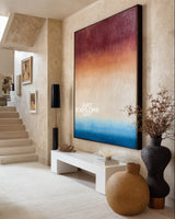 Modern Vertical Neon Color Abstract Painting, Large Wall Art – ArtExplore