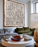 Modern Wabi-Sabi Square Texture Painting for Minimalist Large Wall Art For Sale – ArtExplore