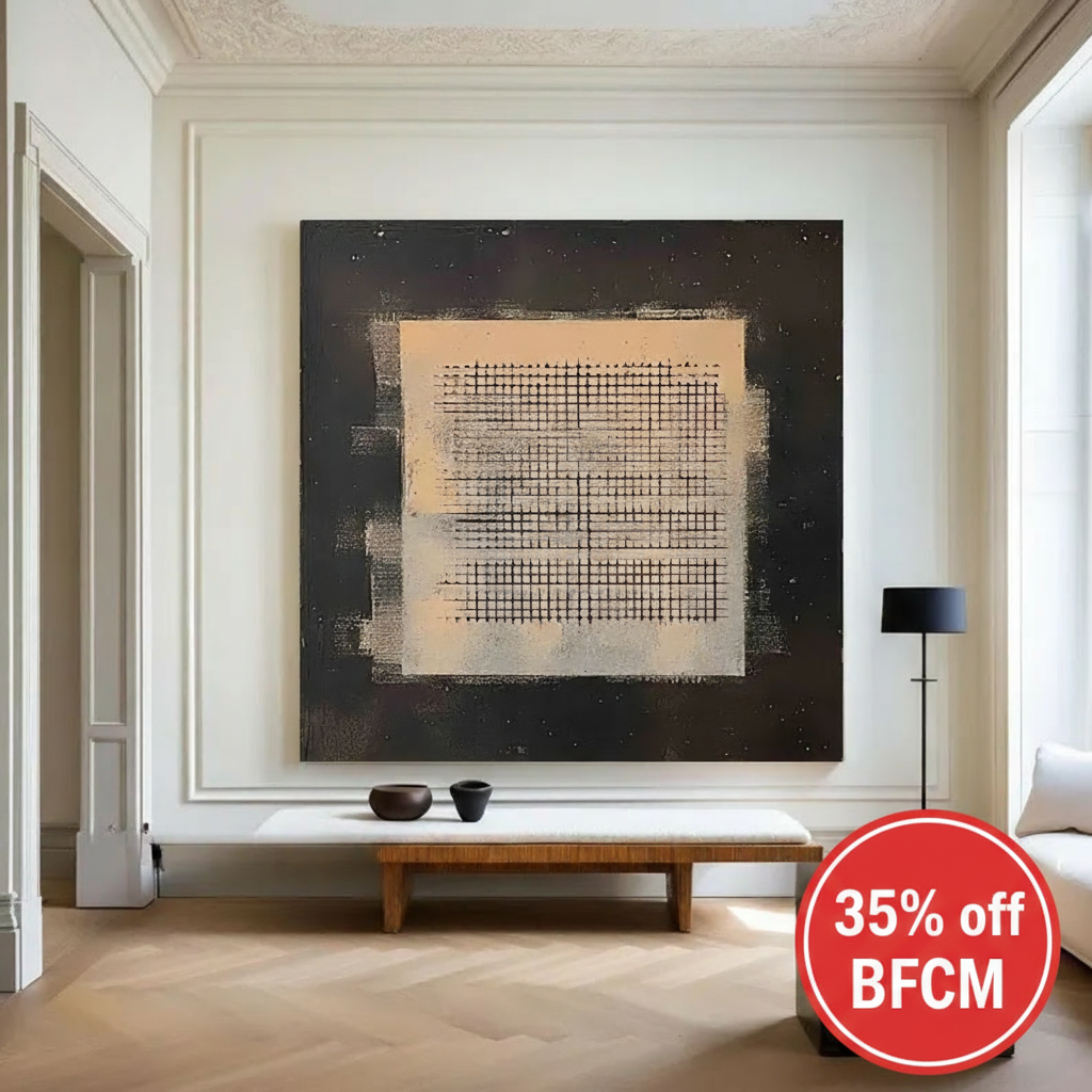 Modern Wabi-Sabi Textured Canvas Painting for Large Wall Decor | ArtExplore