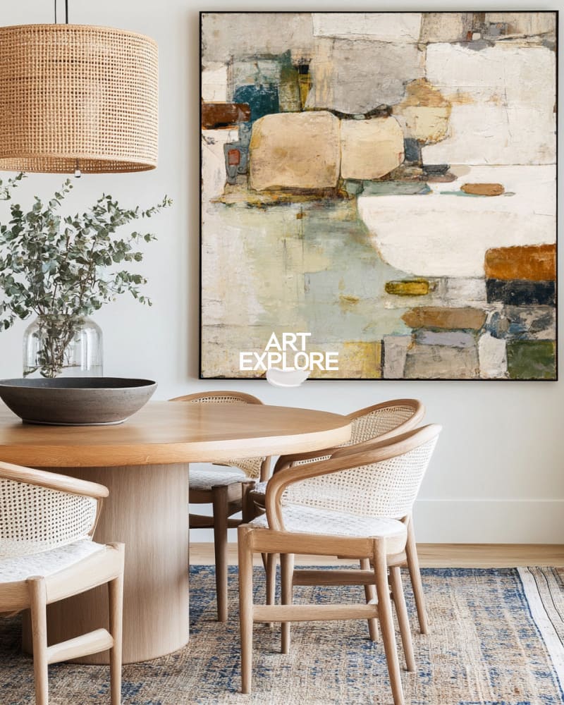 Modern Wabi-Sabi Wall Art with Rich Texture, Large Minimalist Canvas – ArtExplore