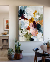 Muted Earth Tone Botanical Abstract - Original Heavy Texture Painting